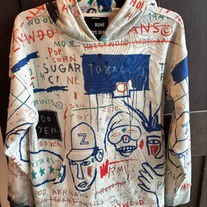 Rome Pays Off Artwork Collection Jean Michel Basquiat Graphic Men's Hoodie L